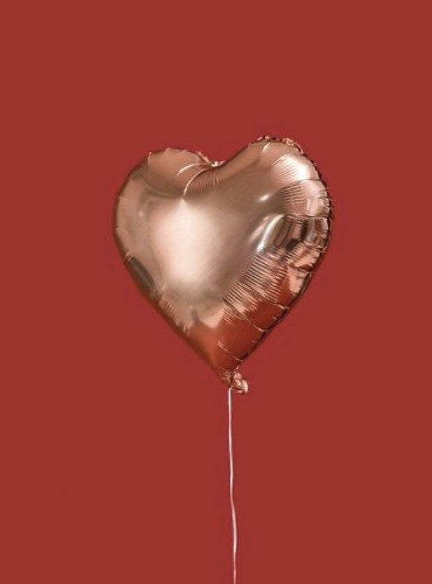 Uçan Balon Kalp Rose