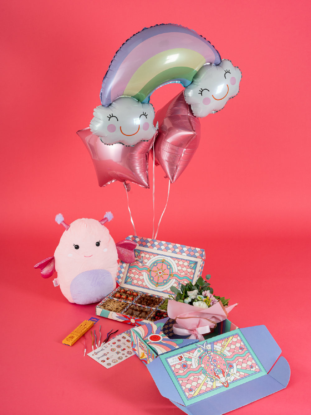 Tiramisu, Sirene Çiçek, Peluş Kanatlı Oyuncak, Uçan Balon Koleksiyonu, Mum